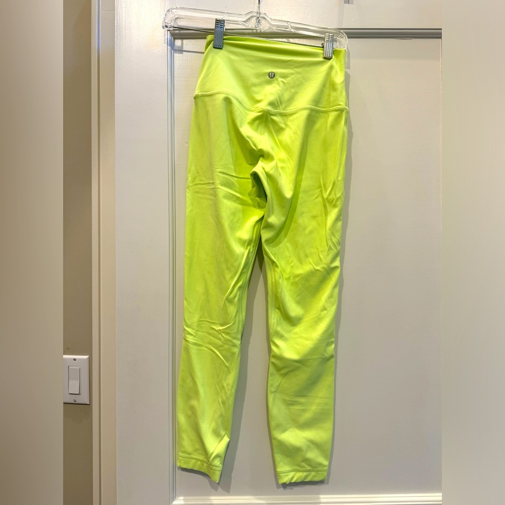 Lululemon Neon yellow leggings align size 4